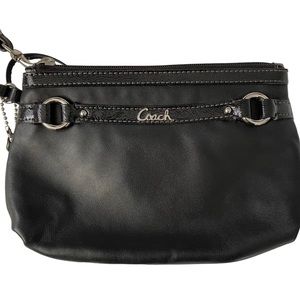 Coach Black Leather Wristlet Clutch | Classic and Timeless Black Leather Wallet